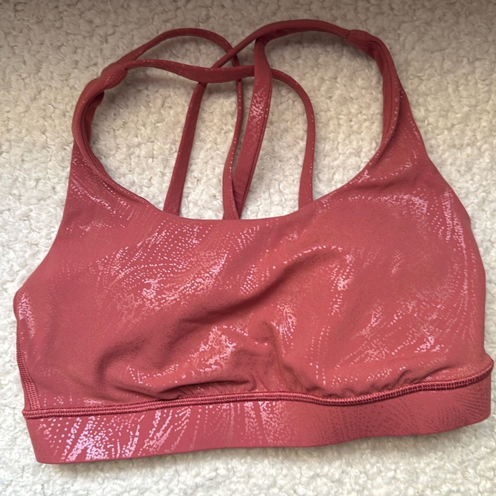 Lululemon Energy Patterned Bra, Size 4 - image 1